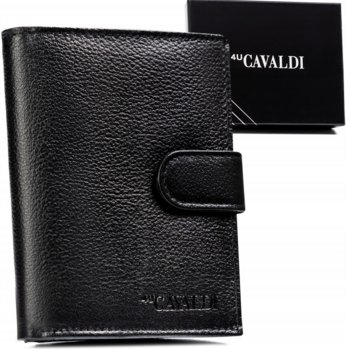 Duży, skórzany portfel męski na zatrzask - 4U Cavaldi - Inna marka