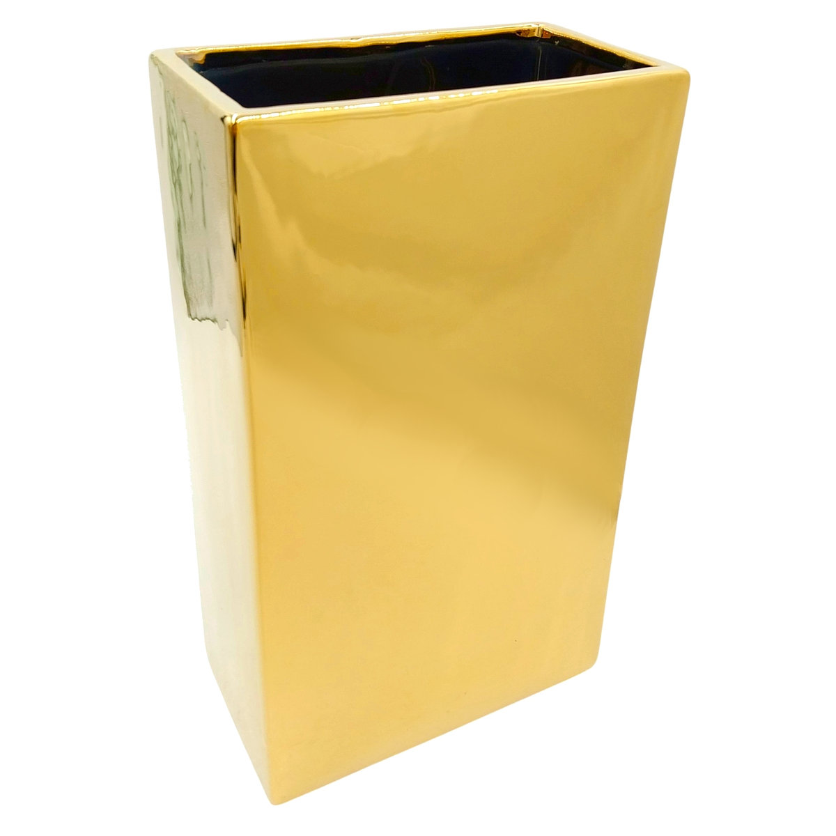 Duży wazon Ceramiczny Złoty Flakon Na Kwiaty Wysoka Doniczka 35 cm