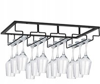 Duży Wieszak Na Kieliszki Do Wina Czarny