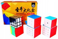 Duży Zestaw Kostek logicznych Shengshou 2X2X2 3X3X3 4X4X4 5X5X5 + Podstawka Rubiks