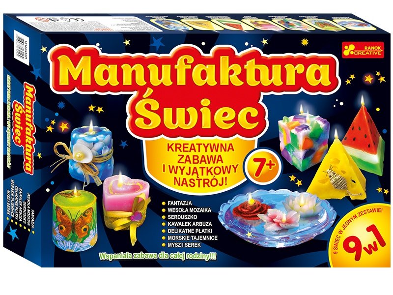 Duży Zestaw Kreatywny do Robienia Świec 9 w 1 - Prezent dla dzieci DIY