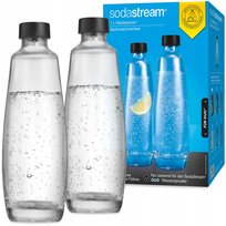 DWIE SZKLANE BUTELKI SODASTREAM 1L DO SATURATORA DUO DO ZMYWARKI