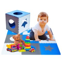 Dwustronna Mata Piankowa Edukacyjna Dla Dzieci Dwustronna Puzzle 9Szt