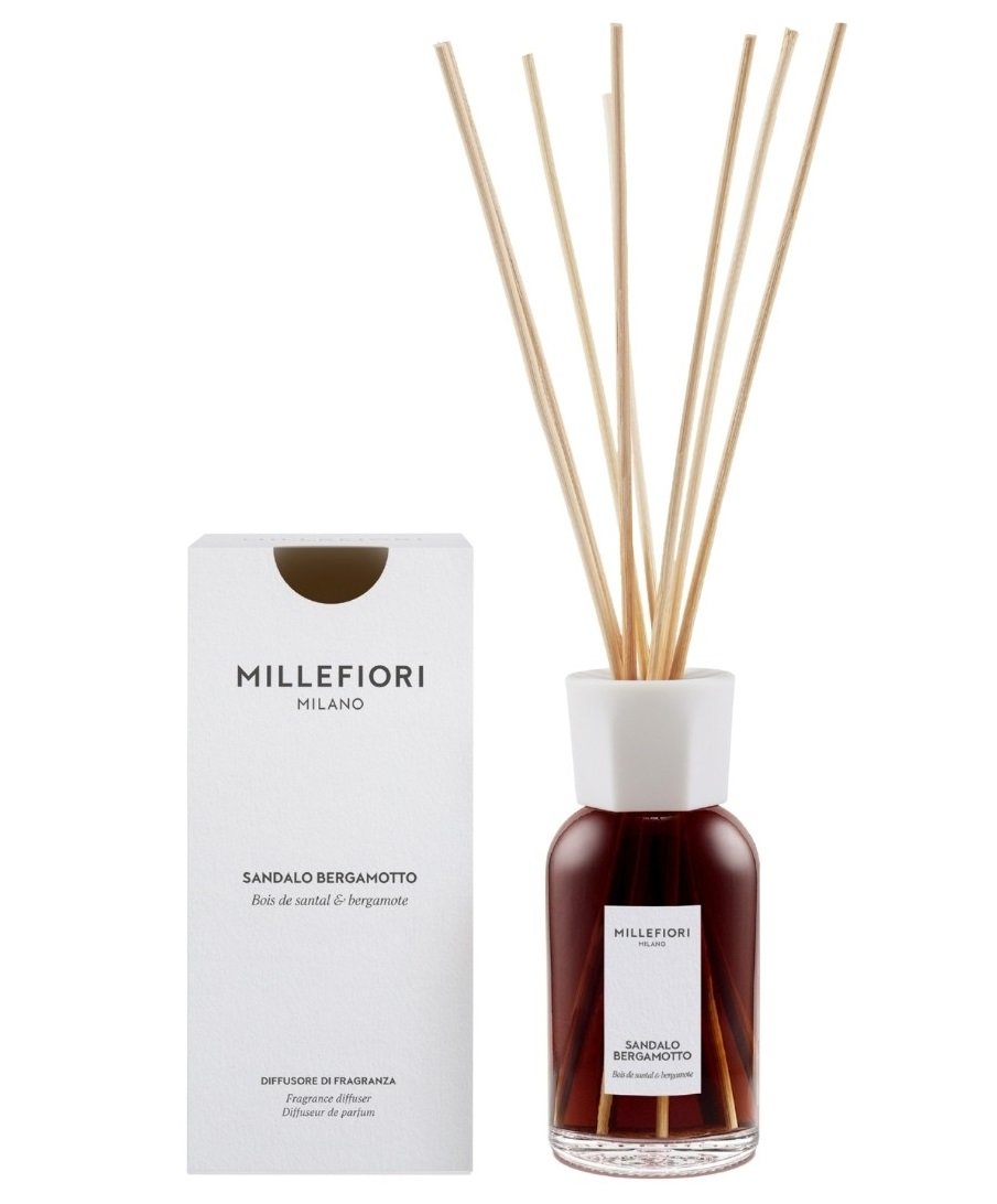 MILLEFIORI Millefiori Dyfuzor Pałeczki Zapachowe Sandalo Bergamotto 77Ddsb 250Ml