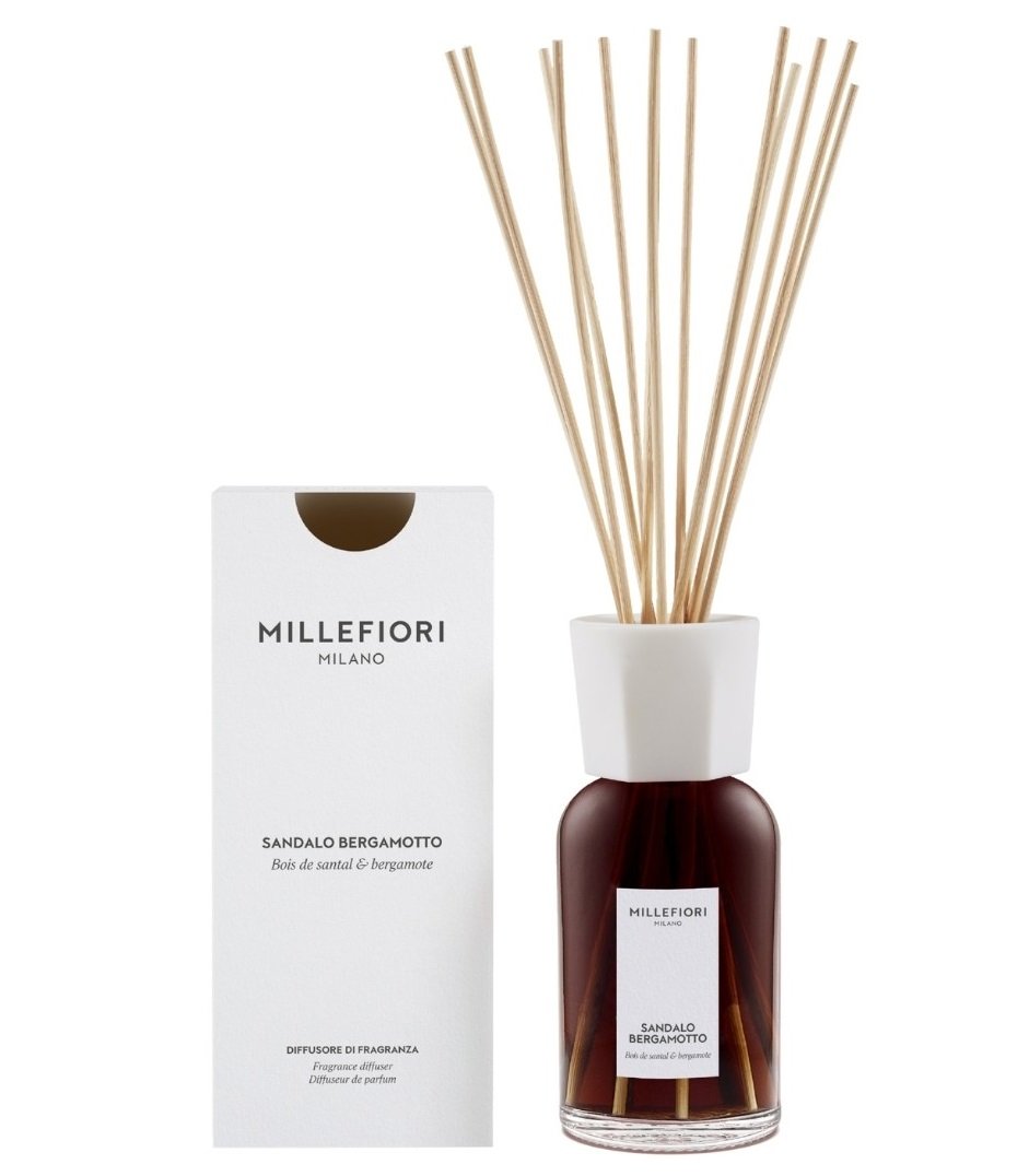 MILLEFIORI Millefiori Dyfuzor Pałeczki Zapachowe Sandalo Bergamotto 77Disb 500Ml