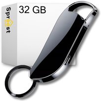 DYKTAFON MINI CYFROWY MAŁY PENDRIVE 32GB DO NAGRYWANIA BRELOK KLIPS