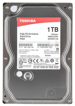 Dysk HDD TOSHIBA P300, 3.5", 1 TB, SATA III, 64 MB, 7200 obr./min. - Toshiba
