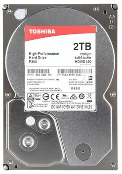 Dysk HDD TOSHIBA P300, 3.5", 2 TB, SATA III, 64 MB, 7200 obr./min. - Toshiba