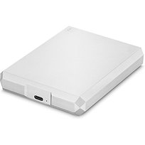 Dysk mobilny LaCie, 5 TB, przenośny zewnętrzny dysk twardy — Moon Silver, USB-C 3.2, do komputerów PC i Mac, z recyklingu poużytkowego, z usługą Adobe All Apps Plan and Rescue Services (STLP5000400)
