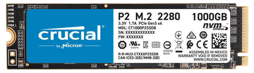 Dysk SSD Crucial P2 1TB M.2 PCIe NVMe - Crucial | Sklep EMPIK.COM