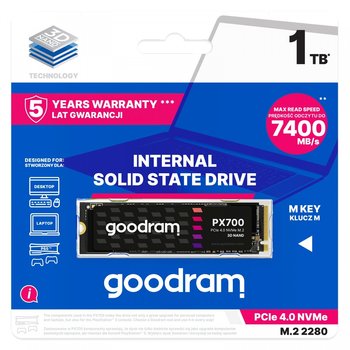 Dysk SSD Goodram 1TB M.2 PCIe Gen4 NVMe PX700 (SSDPRPX70001T80) - GoodRam