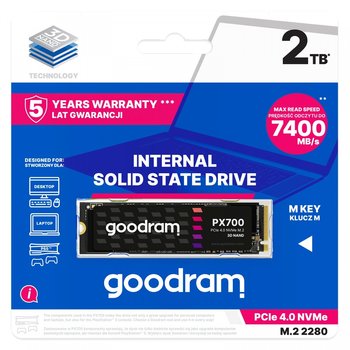 Dysk SSD Goodram 2TB M.2 PCIe Gen4 NVMe PX700 (SSDPRPX70002T80) - GoodRam
