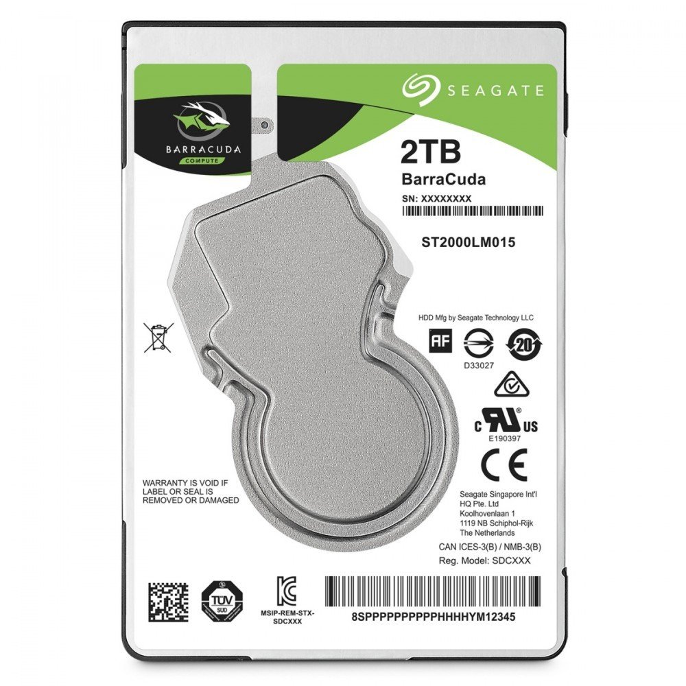 Dysk twardy HDD SEAGATE BarraCuda ST2000LM015, 2.5', 2 TB, SATA III, 128 MB, 5400 obr./min.