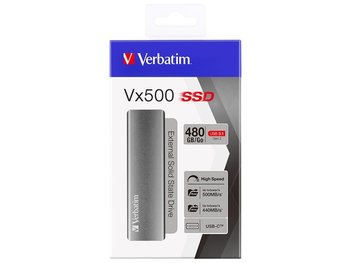Dysk zewnętrzny verbatim vx500 ssd 480gb 2,5" usb-c 3.1 czarny - Verbatim