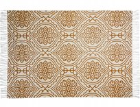 Dywan 180x120cm Boho Z wzorem Made in India Bawełna + Juta Frędzle