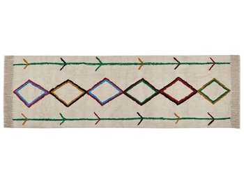 Dywan bawełniany 80 x 230 cm beżowy CETMI - Beliani
