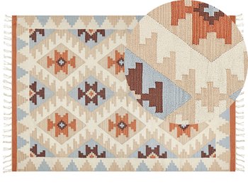 Dywan bawełniany kilim 160 x 230 cm wielokolorowy DILIJAN - Beliani
