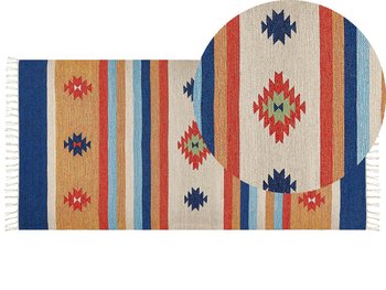 Dywan bawełniany kilim 80 x 150 cm wielokolorowy TARONIK - Beliani