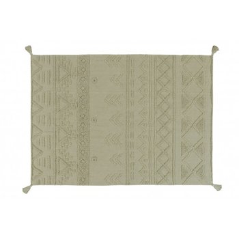 Dywan bawełniany LORENA CANALS Tribu Olive L, zielony, 170x240 cm - Lorena Canals