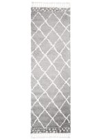 Dywan Chemex BOHO Chodnikowy Shaggy Miękki F128B Szary 100x400