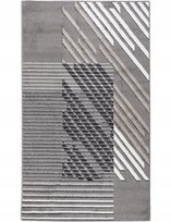 Dywan Chodnik Geometryczny Modny Wzór Salon Sypialnia 67x120cm Szary