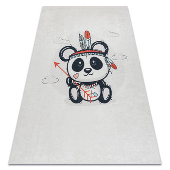 Dywan do prania BAMBINO 1129 Panda dla dzieci, antypoślizgowy - krem, 160x220 cm - Dywany Łuszczów