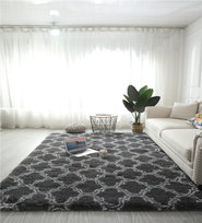 Dywan do salonu z długim włosiem 160x100 cm - puszysty, włochaty dywanik do sypialni lub na zewnętrz szary