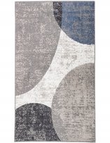 Dywan DYWANIK Do Sypialni Dekoracyjny Modny Wzór 67x120cm Koła Szary