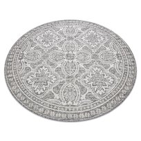 Dywan DYWANY ŁUSZCZÓW SZNURKOWY SIZAL LOFT 21193 koło BOHO kość słoniowa/srebrny/taupe, koło 160 cm