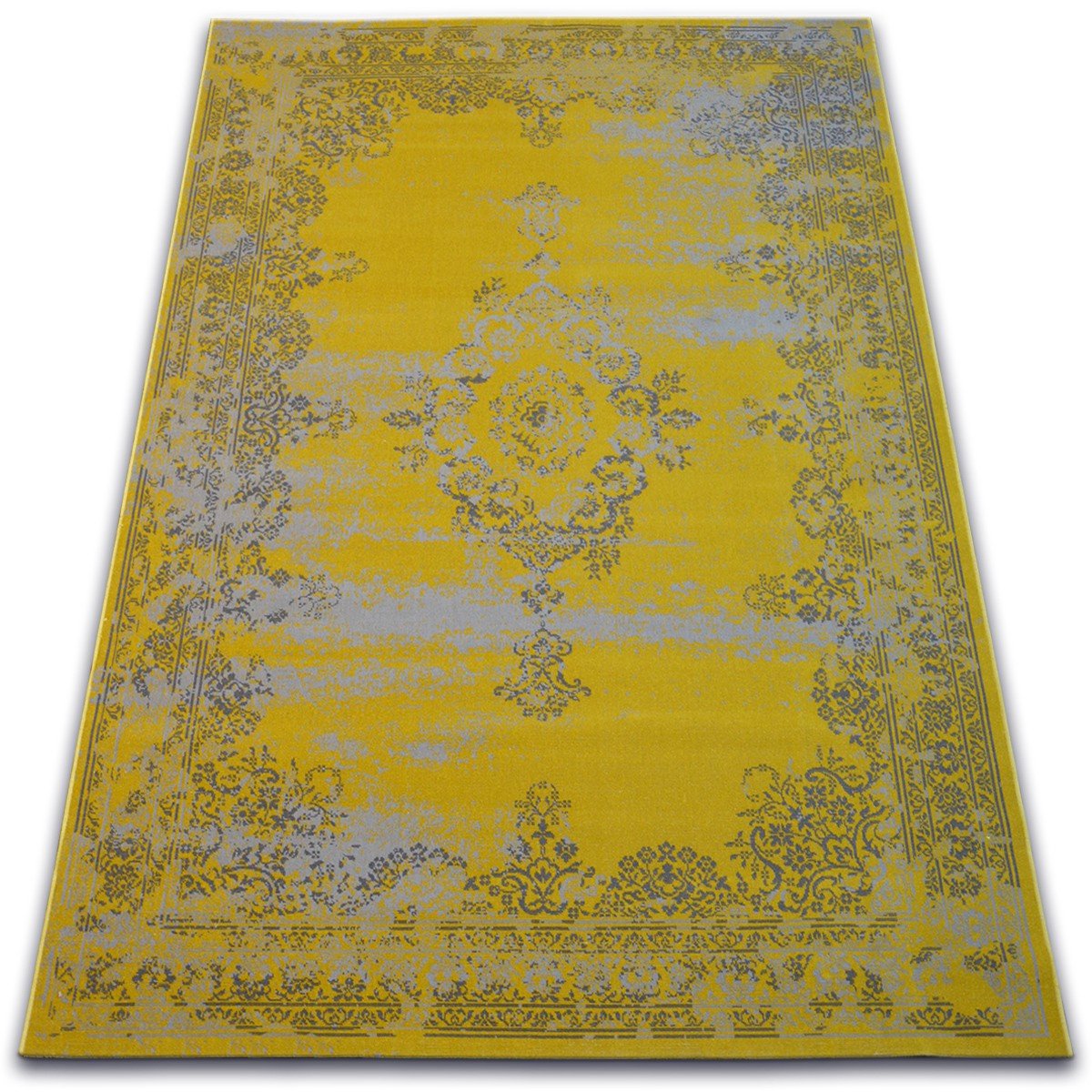 Dywan DYWANY ŁUSZCZÓW Vintage Rozeta 22206/025, żółty, 120x170 cm
