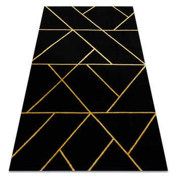 Dywan EMERALD ekskluzywny 1012 glamour, stylowy geometryczny czarny / złoty, 160x220 cm - Dywany Łuszczów