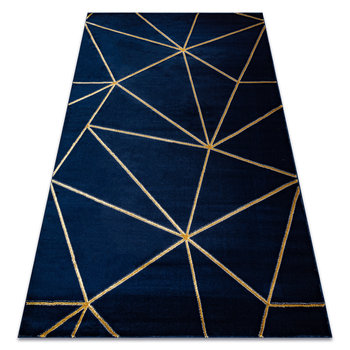 Dywan EMERALD ekskluzywny 1013 glamour, stylowy geometryczny granatowy / złoty, 120x170 cm - Dywany Łuszczów
