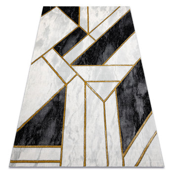 Dywan EMERALD ekskluzywny 1015 glamour, stylowy marmur, geometryczny czarny / złoty, 160x220 cm - Dywany Łuszczów