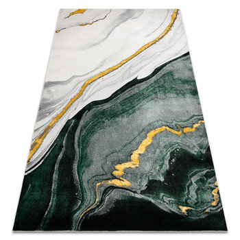 Dywan EMERALD ekskluzywny 1017 glamour, stylowy marmur butelkowa zieleń / złoty, 80x150 cm - Dywany Łuszczów