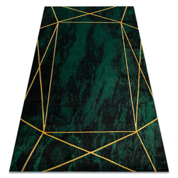 Dywan EMERALD ekskluzywny 1022 glamour, stylowy geometryczny, marmur butelkowa zieleń / złoty, 240x330 cm - Dywany Łuszczów
