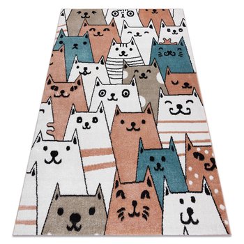 Dywan FUN Gatti dla dzieci, koty, kotki różowy, 80x150 cm - Dywany Łuszczów