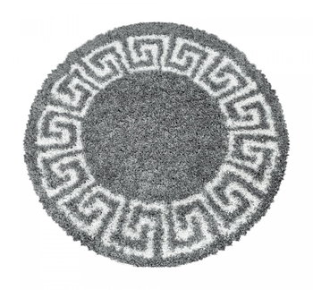 Dywan Hera koło shaggy klasyczny antracyt szary, 80x80 cm - Ayyildiz