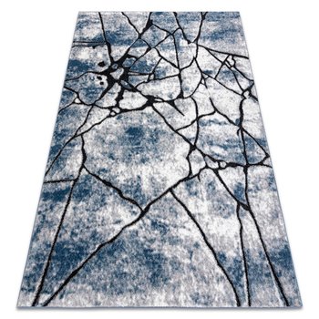 Dywan nowoczesny COZY 8873 Cracks Popękany beton - Strukturalny, dwa poziomy runa niebieski, 120x170 cm - Dywany Łuszczów