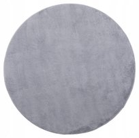 DYWAN OKRĄGŁY DO SALONU SYPIALNI GŁĄDKI SUPER MIĘKKI MIŁY MODNY PLUSZOWY 100CM SZARY
