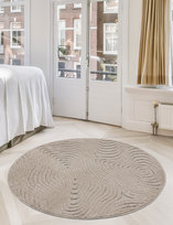 DYWAN OKRĄGŁY POKOJOWY PIĘKNY DWUPOZIOMOWY 3D BOHO WYCINANY WZÓR 120CM