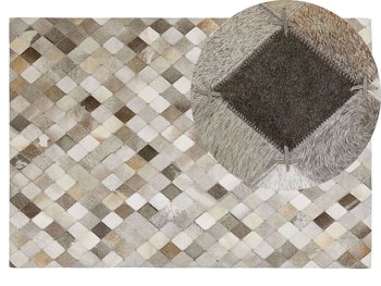 Dywan patchwork BELIANI Banaz, szaro-brązowy, 140x200 cm - Beliani