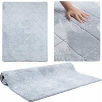 Dywan PLUSZOWY Miękki Gruby Gęsty Szary Antypoślizgowy Do Salonu 160x230cm