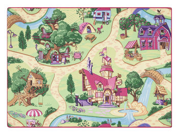 DYWAN REBEL ROADS Candy Town 27 dla dzieci antypoślizgowy - różowy / zielony , 95x133 cm - Dywany Łuszczów
