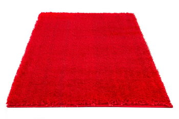 Dywan shaggy poliestrowy Leo czerwony lurex 140 cm x 200 cm - Oaza Dywany