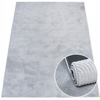 Dywan Szary Dekoracyjny Miękki Do Salonu 160X230Cm