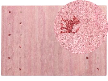 Dywan wełniany 200 x 300 cm różowy YULAFI - Beliani