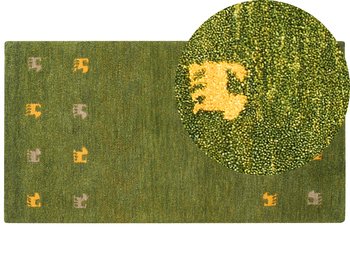 Dywan wełniany 80 x 150 cm zielony YULAFI - Beliani