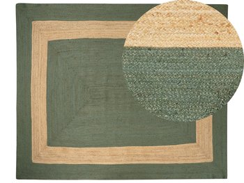 Dywan z juty 300 x 400 cm zielony KARAKUYU - Beliani
