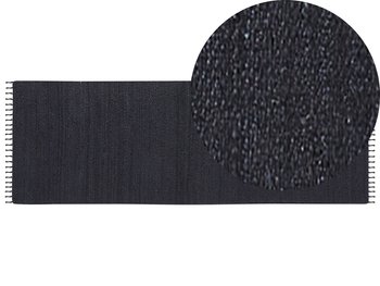 Dywan z juty 80 x 300 cm czarny SINANKOY - Beliani
