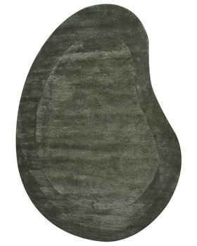 Dywan z wiskozy 160 x 230 cm zielony MASSO - Beliani